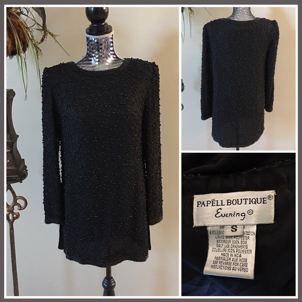 Papell Boutique Beaded Top